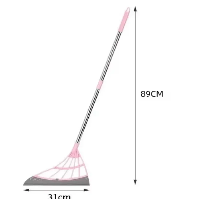 مكنسة سحرية جديدة من السيليكون لتنظيف الأرضيات، كنس شعر الحمام والحمام، ممسحة الزجاج المنزلية