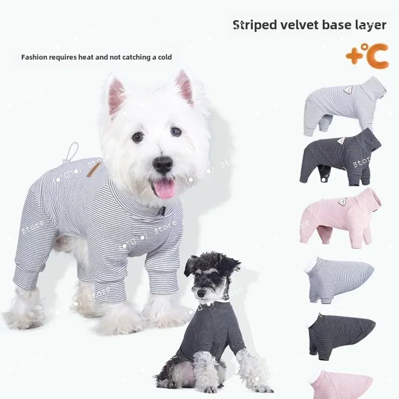 

self-heating warm pet costume stripes small and medium dog clothes schnauzer greyhound clothes ropa perro dogs accessories