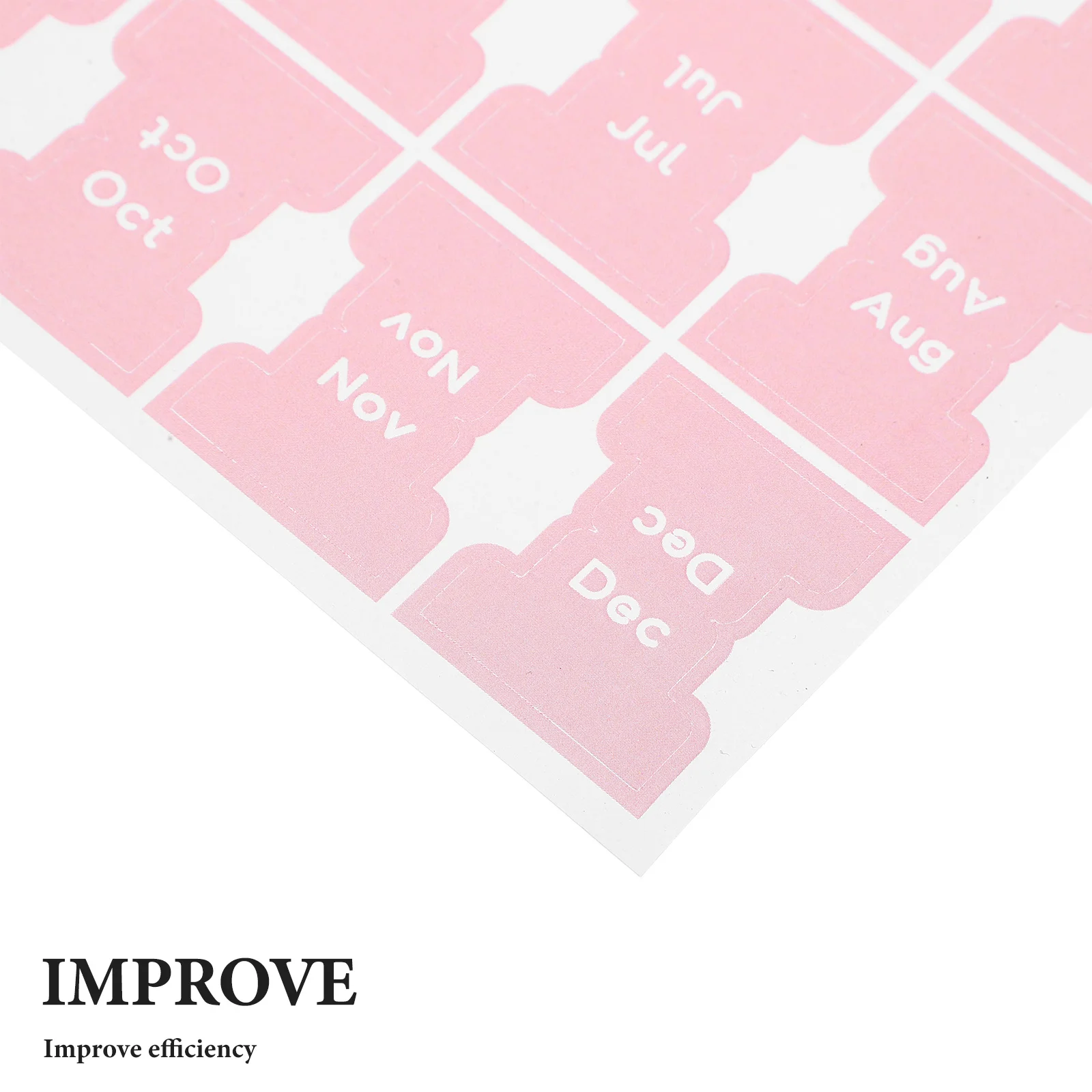 15 Sheets Monthly Index Tabs Stickers Decorative Adhesive Planner Tabs for Study Office Journal Calendar Label Organization