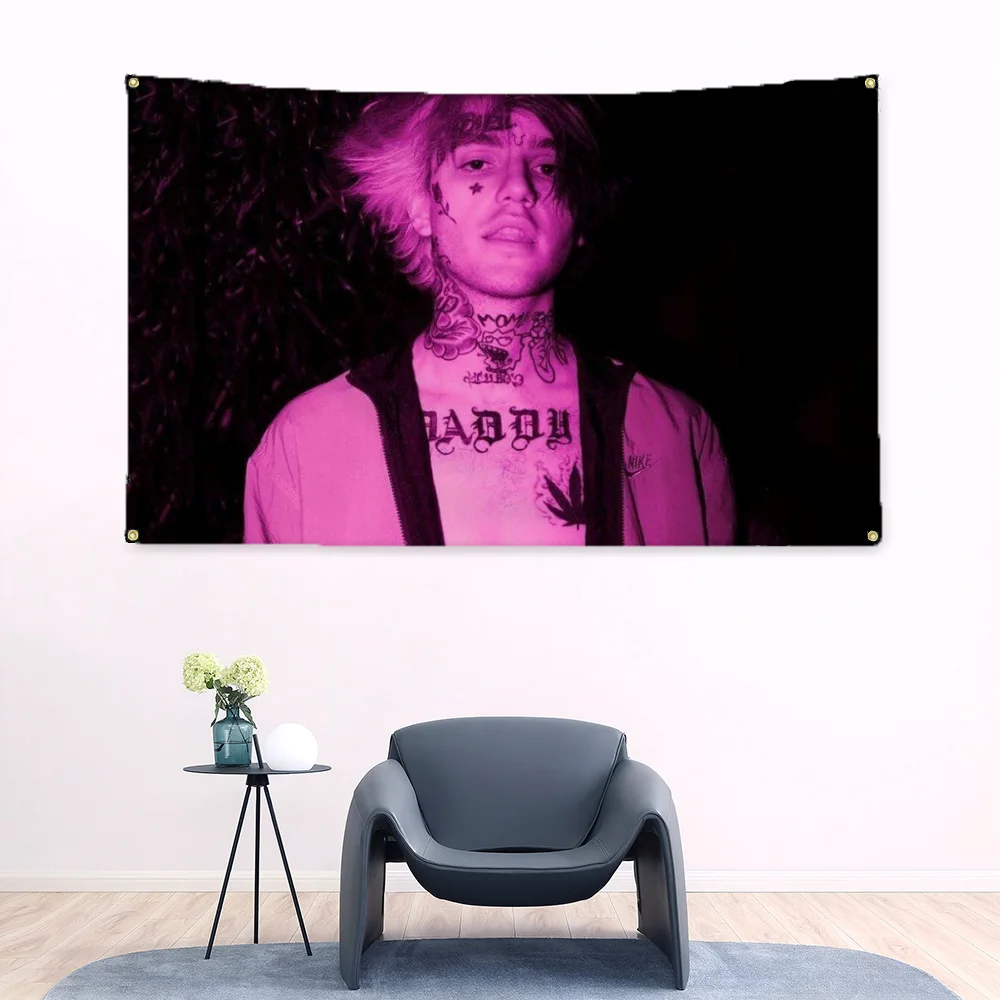 Room Deco Tapestry Lil Peep Gifts Flag to Hang Wallart Outdoor Decor Hip Hop Home Decoration Flags for Bedrooms Garden