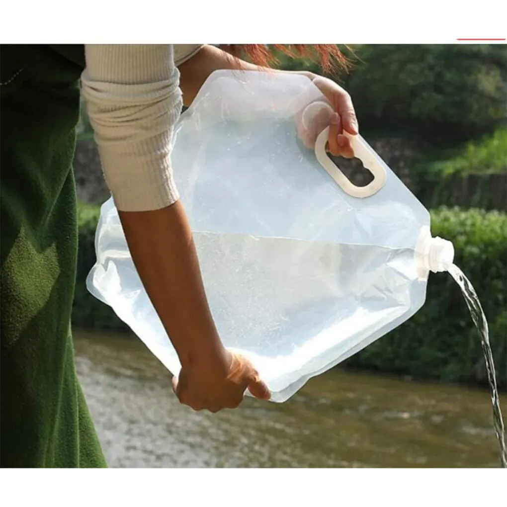 5L Water Bag Folding Portable Sports Storage Container Jug Bottle for Outdoor Travel Camping with Handle Folding Water Bag