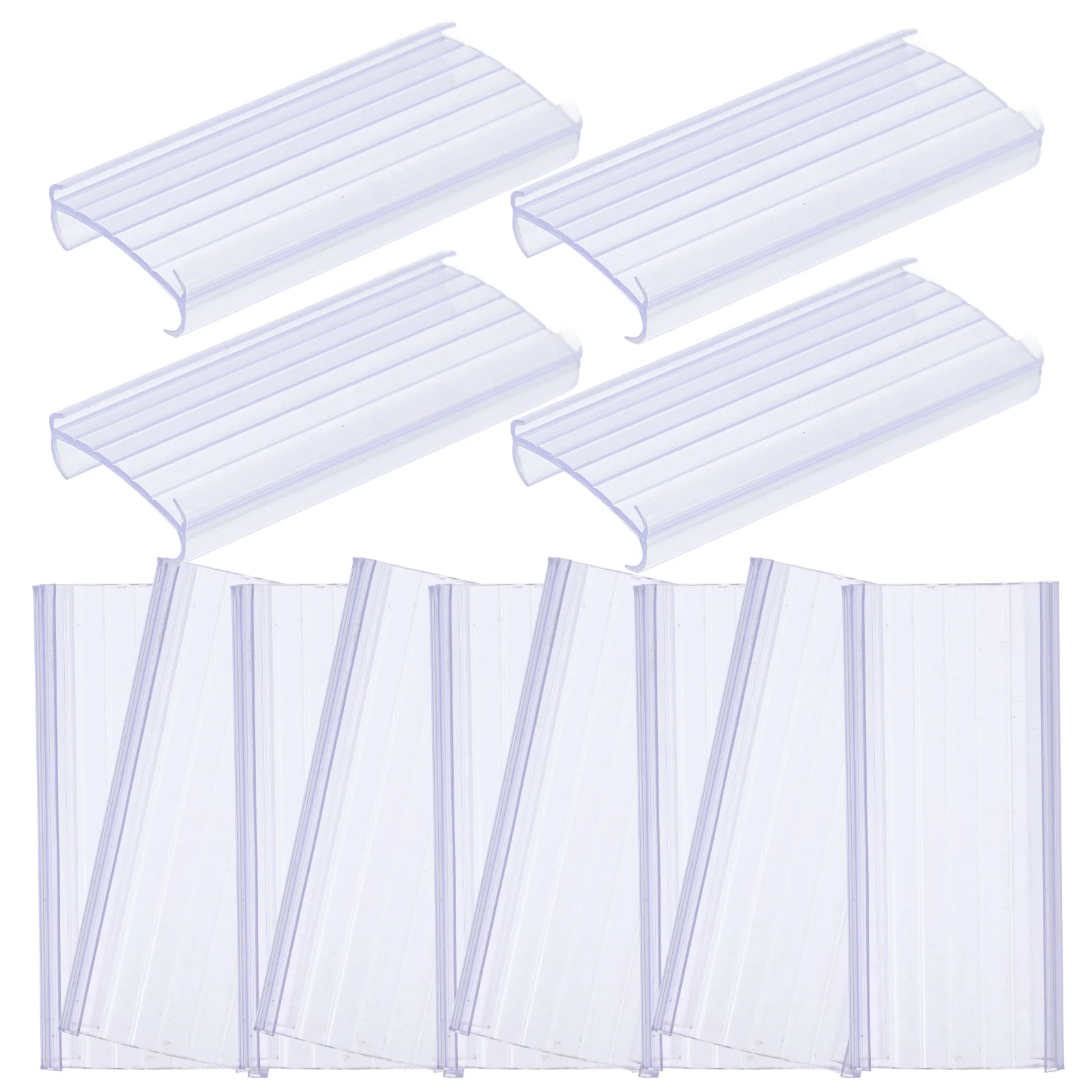 

30 Pcs Holders Clear Plastic Tag Holders Price Tag Signs With Clips for Wire Rack Shelf Labels Storage Bins Price Tags Signs