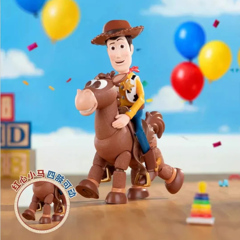 Figura de Acción Articulada de Woody de Toy Story de Disney Pixar, Buzz Lightyear con Alas Extraíbles, Decoración Coleccionable, Juguete para Niños, Modelo de Exhibición