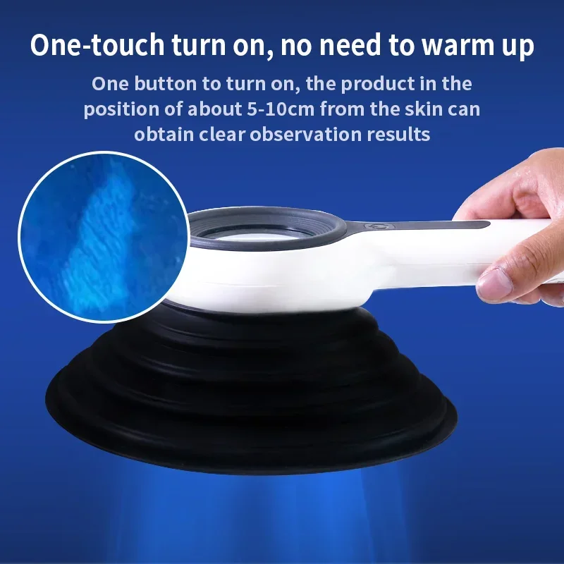 Woods Lamp Skin Analyzer UV Magnifying Light Professional Vitiligo Detection Lamp for Skin Care Facial Skin Analysis Beauty Tool