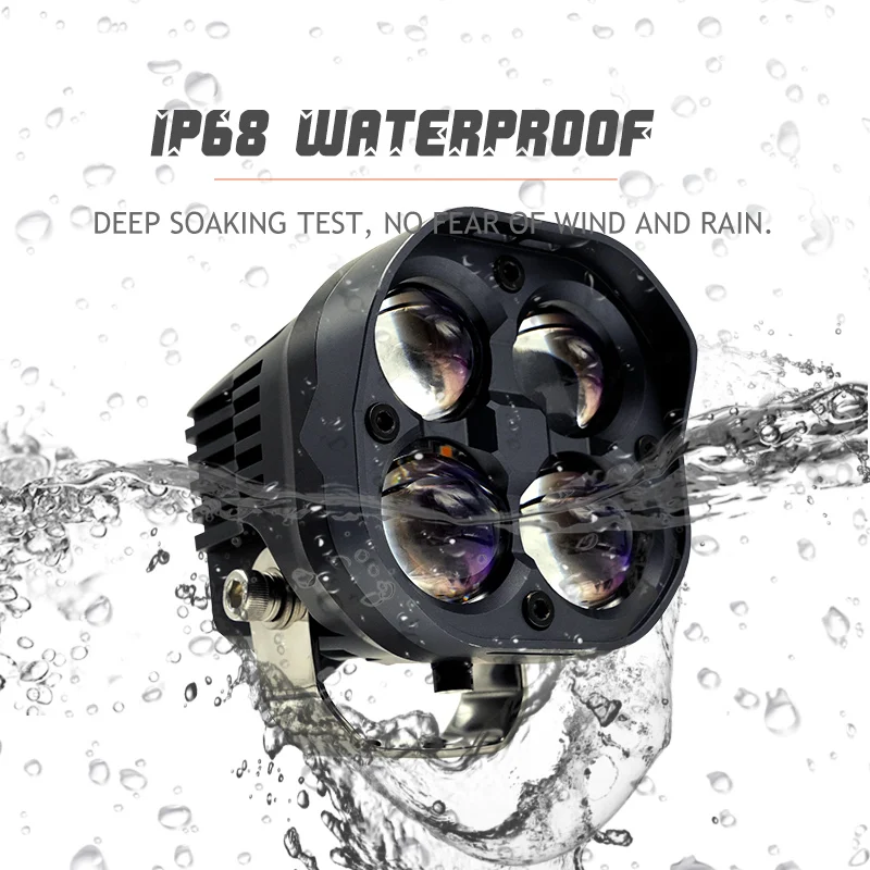 3 Inch Led Pod Lights For Motorcycles 40w Fog Light White/Yellow Light With Amber DRL 4x4 Led Lamp Tractor Truck Offroad 12V 24V