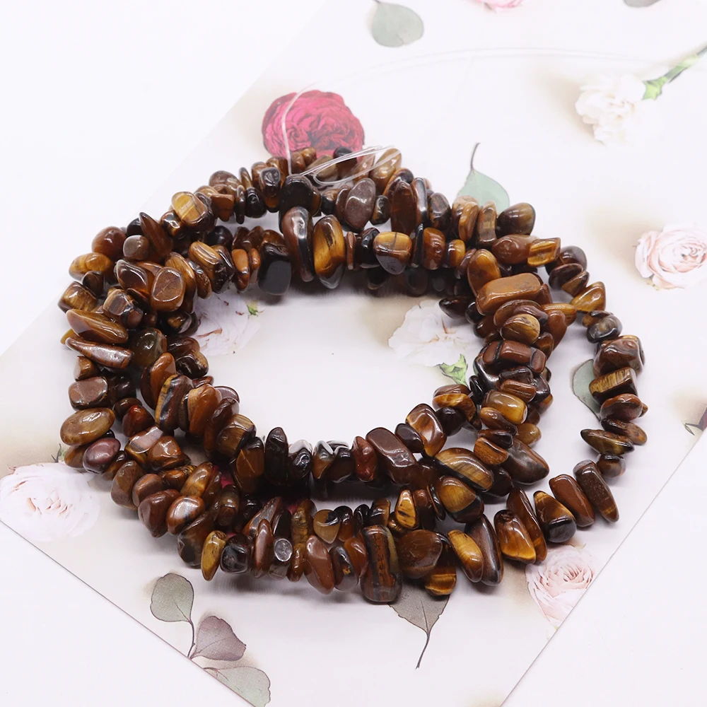 

Polished Natural Stone Irregular Gravel Straight-hole Loose Tiger Eye Beads for DIY Necklaces and Bracelets Jewelry Accessories