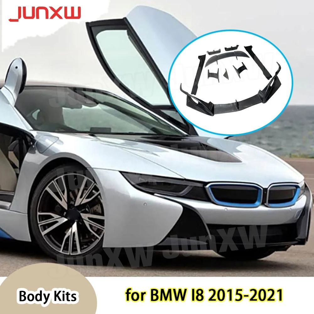 

Передние боковые юбки из кованого углеродного волокна, задний диффузор, задний спойлер, крыло для BMW I8 2015-2021, комплекты кузова, FRP, автомобильные аксессуары