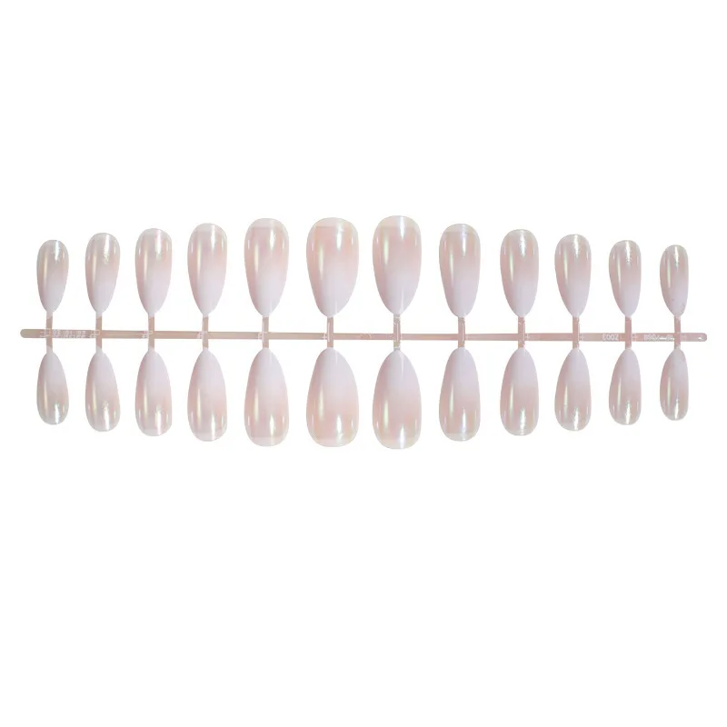 24 pezzi stile minimalista sfumatura di colore solido nudo rosa stampa sulle unghie unghie finte francesi copertura completa indossabile unghie finte