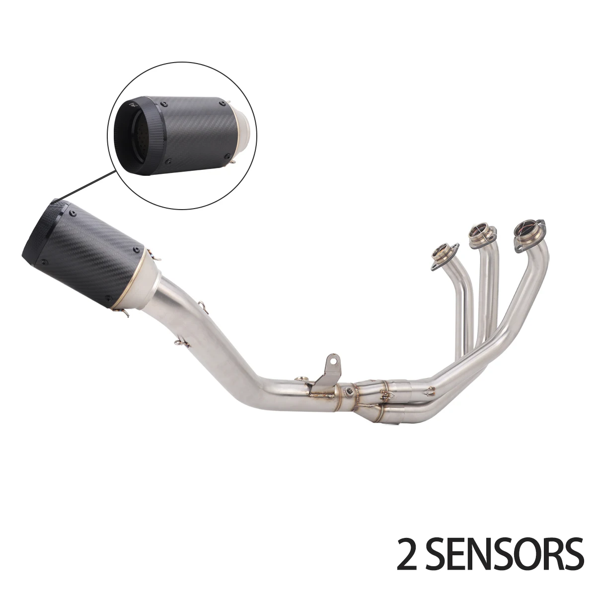 Slip on For Yamaha MT09 FZ-09 XSR900 2021-2025 Motorcycle Exhaust Systems Escape Modified Muffler Link Front Link with 2 lines image 3