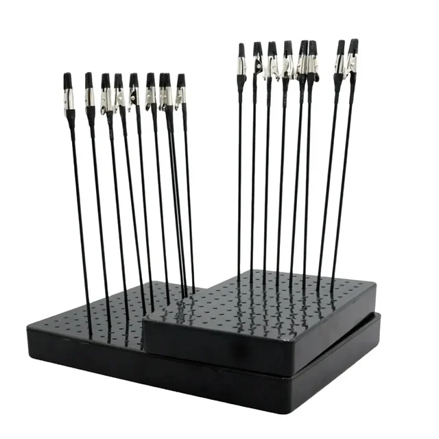 Podstawa stojaka do malowania natryskowego modeli z 10 szt. metalowych elastycznych klipsów Gundam Model z zaciskiem krokodylkowym do zestawu do modelowania Gunpla