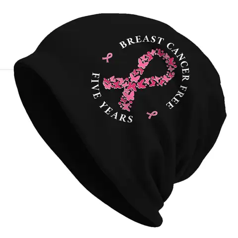 Hat Caps Women Breast Cancer Free Five Years Hat Autumn Caps Men Women Skullies Beanies Ski Caps Soft Bonnet Hats