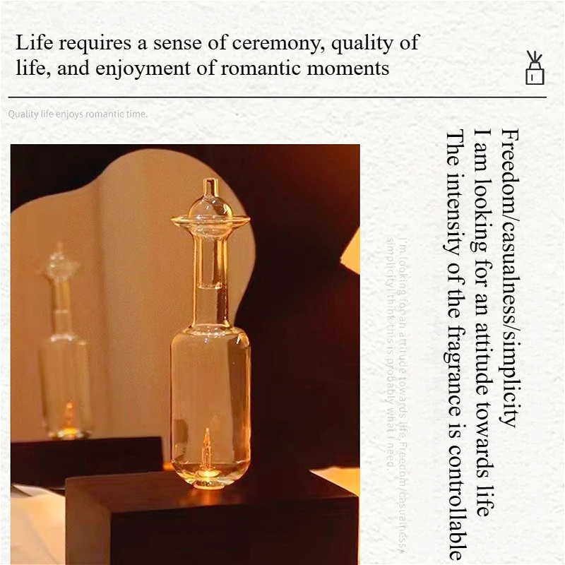 Mini Portable Waterless Essential Oil Diffuser Aromatherapy Atomizer Rechargeable Aromatherapy Diffuser Electric Wood Glass - view 3