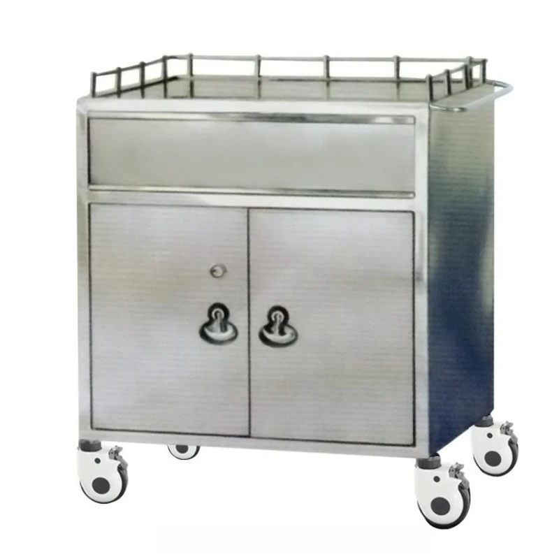 

Stainless Steel Hospital Emergency Trolley Trolley with Drawer