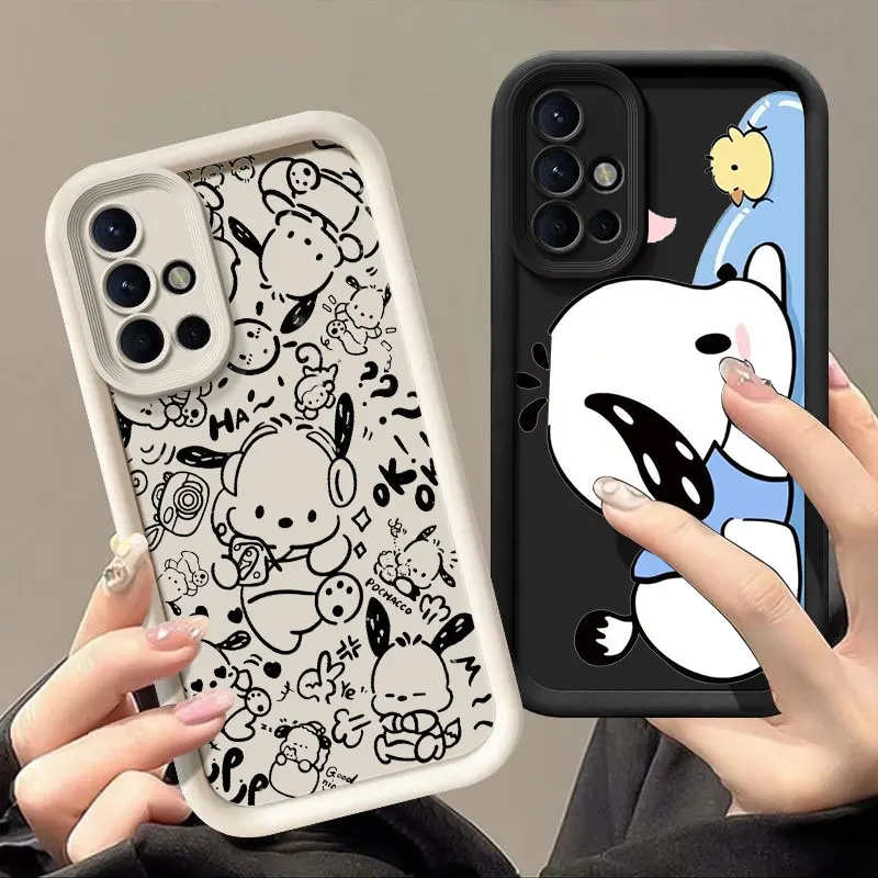 Pochacco Sanrio Phone Case For Samsung Note 20 Ultra A03 Core A04 A05 S A01 A06 A20 A30 A50 M12 M13 M15 M34 5G M51