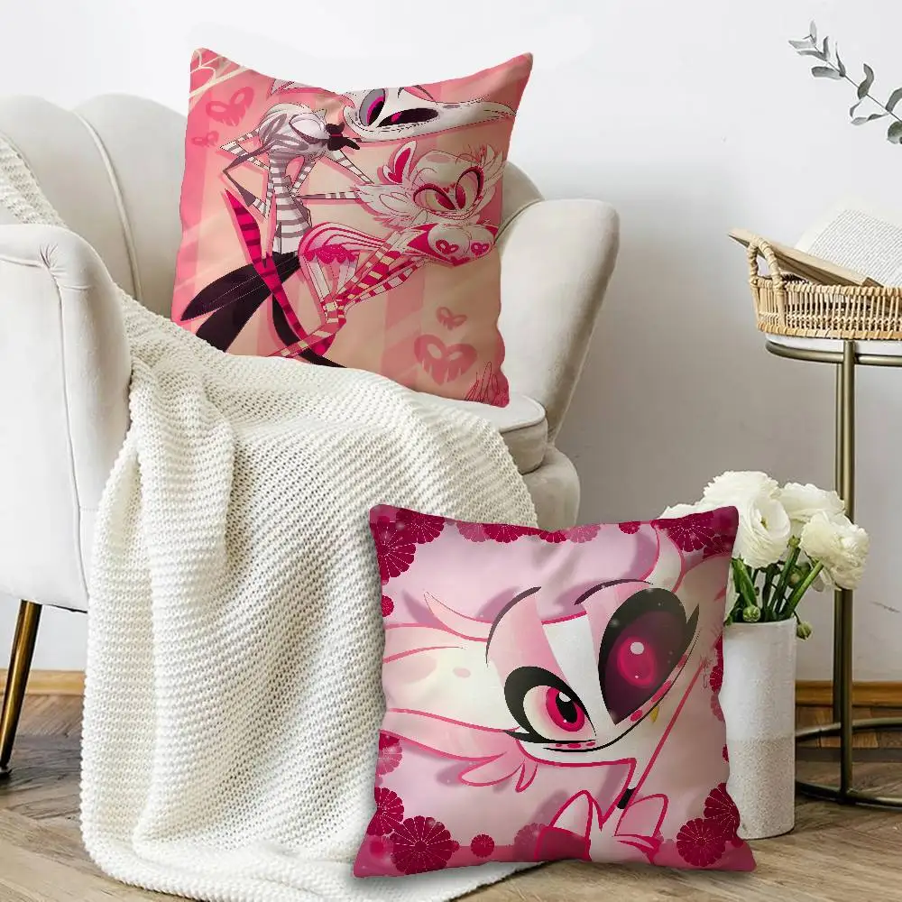 Anime H-hazbin H-hotel Angel Dust Cushion Cover Inches Farmhouse Decor Home Throw Pillow Covers for Couch Decorations