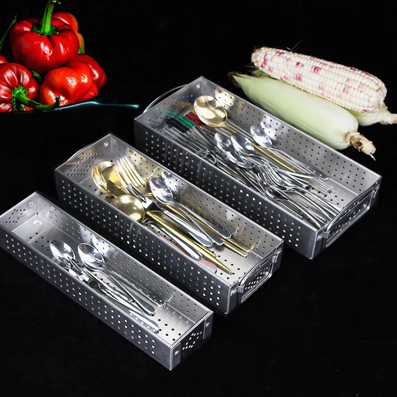 Boîte à couverts en acier inoxydable 304, porte-baguettes, égouttoir de vaisselle de cuisine, baguettes domestiques cuillère couteau fourchette boîte de rangement