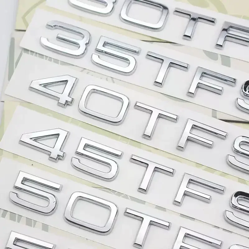 Хромированный ABS 30TFSI 35TFSI 40TFSI 45TFSI 50TFSI 55 TFSI эмблема наклейка на задний багажник значок наклейка для Audi A3 A4 A5 A6 A7 A8 Q3 Q5 Q7