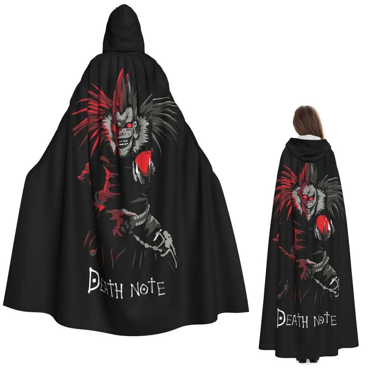 

Аниме Death Note L Lawliet длинный плащ с капюшоном ведьма средневековый костюм накидка для косплея Хэллоуин пальто для взрослых унисекс