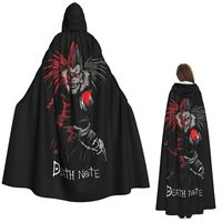 Anime Death Note L Lawliet Long Hooded Cloak Witch Medieval Costume Cosplay Cape HalloweenCoat Adult Unisex