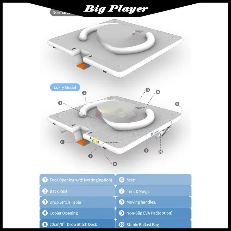 Joyful Fun IFunage Inflatable Platform Tent Boat Floating Island Party Island Inflatable