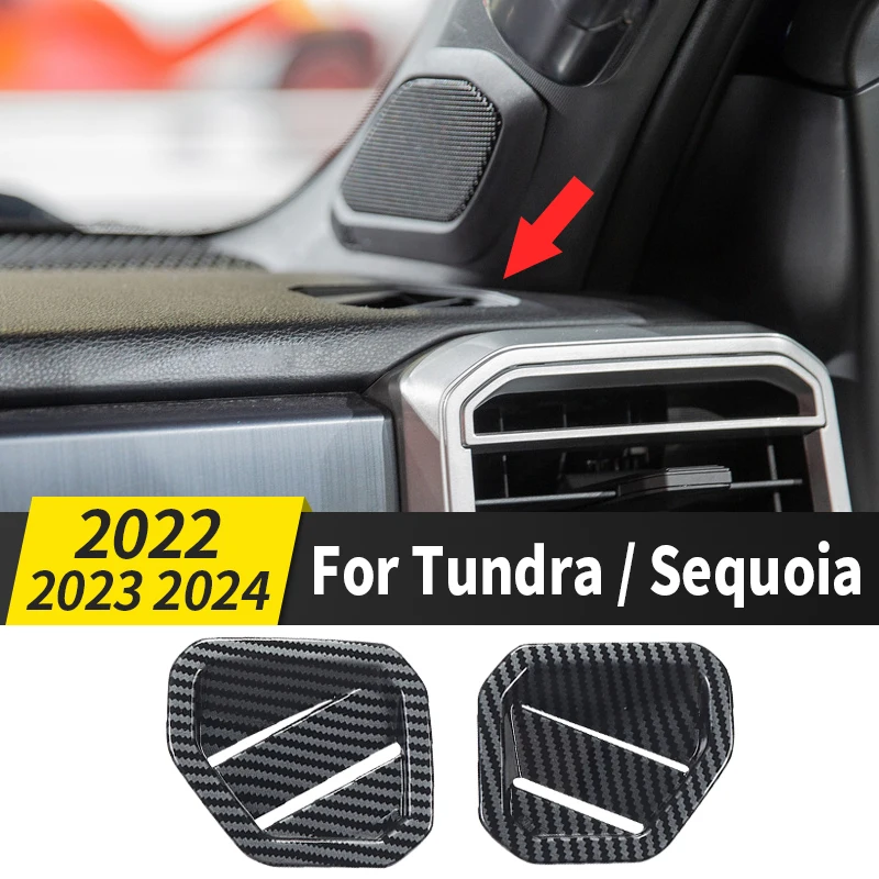 

For 2022-2024 Toyota Tundra Sequoia Air Conditioner Small Air Outlet Decoration Carbon Fiber Internal Modification Accessories