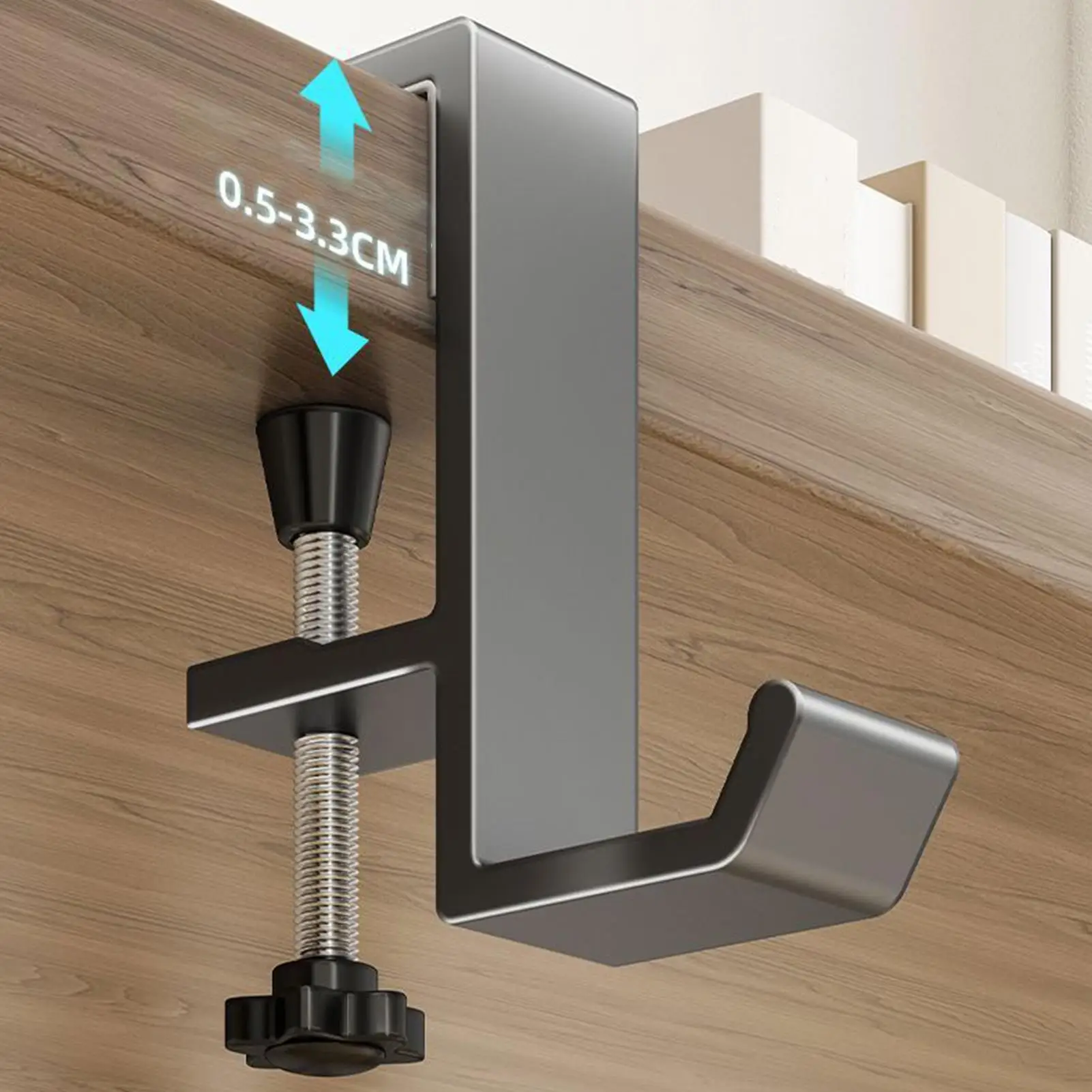 Picture 3: Portable Hanging Bag Hook Student Desk Side Hanging bag Artifact Removable mobile Handbag Holders Multi-functional Table Hook