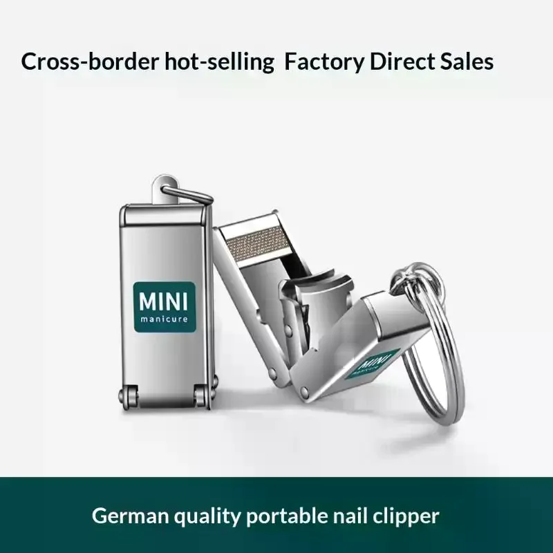 Mini Nail Clippers With Nail File Function Exquisite Folding Nail Clippers Portable Luggage Shape Manicure Tools Stainless Stee