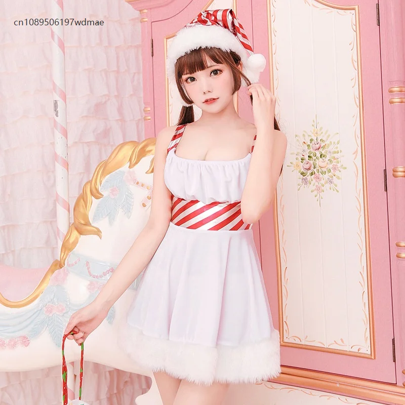 

Sexy Snowman White Dress for Christmas Christmas-Themed Party Costume Santa Claus Stage Performance Snowman Bunny Girl Outfit
