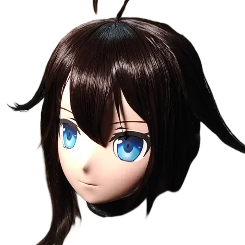 (RAIGEKI MAKS 103) cabeza de silicona máscara de Helloween travesti muñeca BJD Kigurumi Anime Shigure máscara de Cosplay