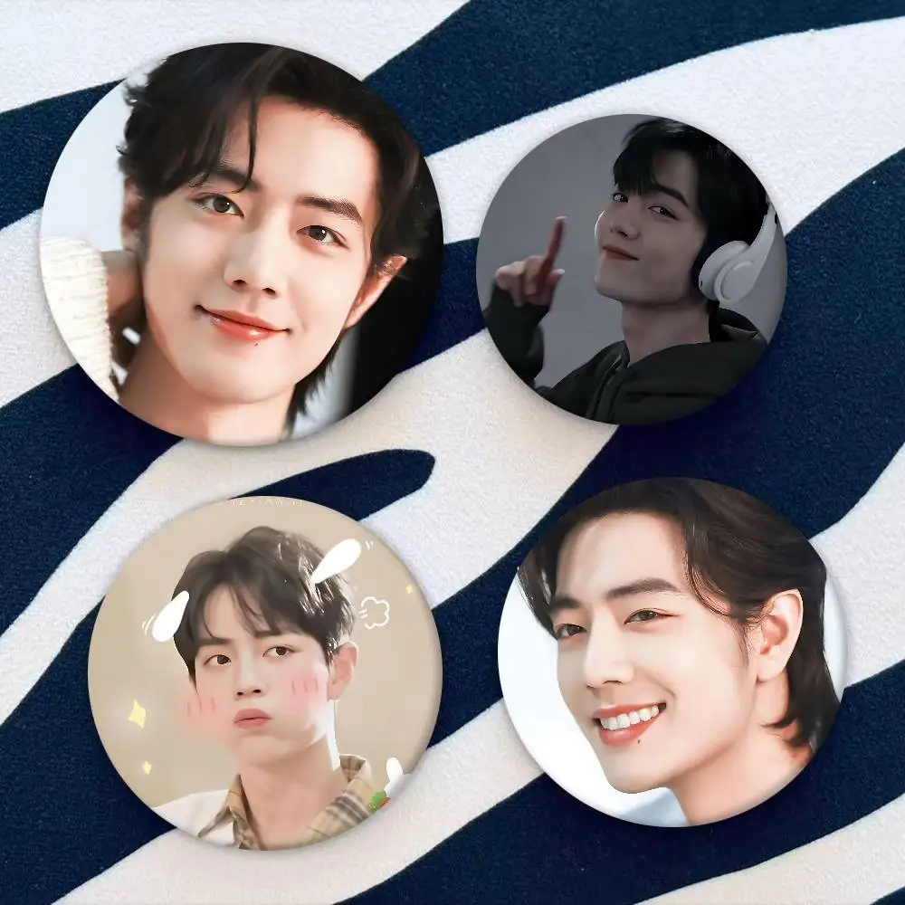 Xiao Zhan Badges Round Brooch Badge Peripheral Lapel Pins Tinplate For Shoulder Bag Accessories Souvenir Gifts