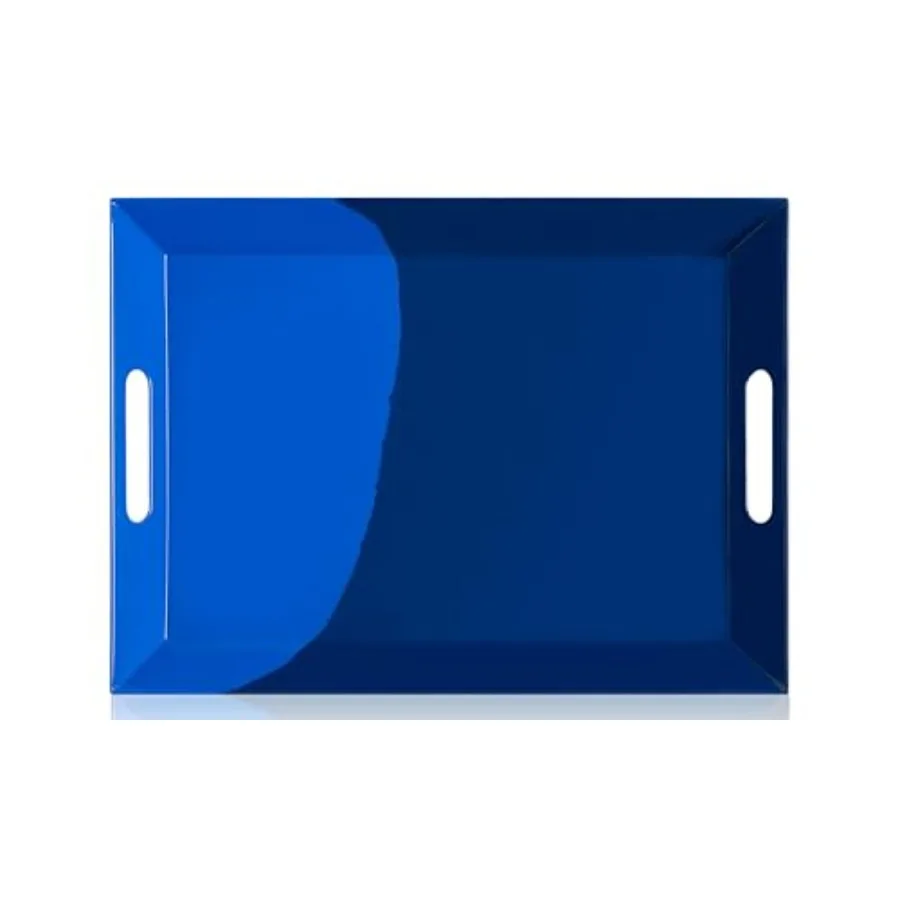 

Serving Tray with Handles Chip and Break-Resistant Durable and Kid-Friendly Food Tray for Indoor and Outdoor Dishwasher Safe Co