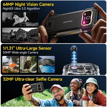 Ulefone Armor 27T Pro 5G THERMAL BY FLIR® Odolný telefon Android 14 10600mAh Smartphone 64MP 6,78 10 nejlepší prodej mobilní aplikace QUP - №5