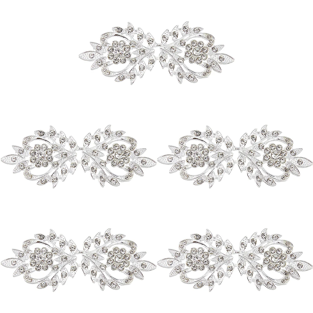 Sew On Rhinestone - 5 Paar Strass-Umhangverschlüsse, 6,85 cm/2,7 Zoll,