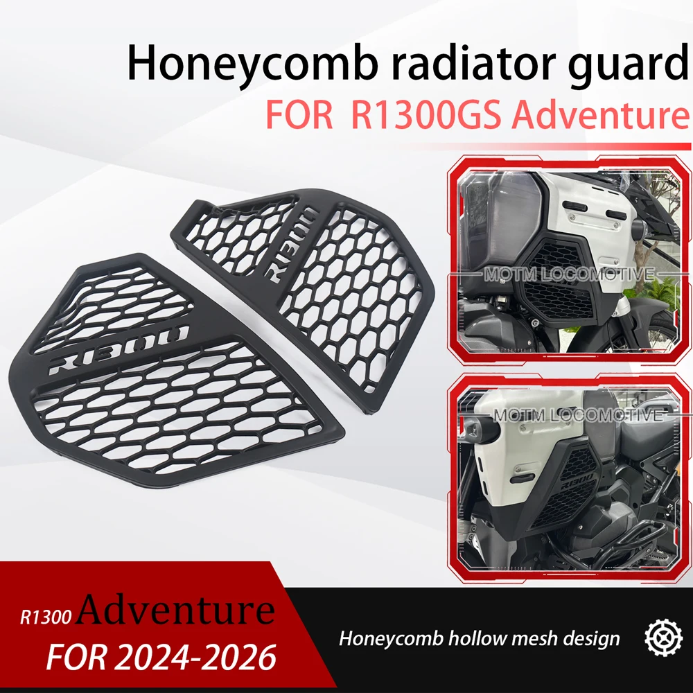 FOR R1300GS ADV Motorcycle Honeycomb Radiator Outlet Protective Net ABS Material Side Guard 2024 2025 2026