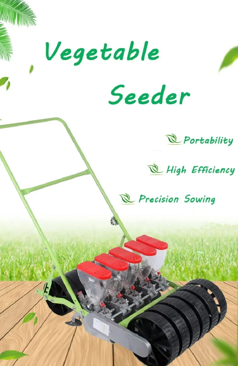 Multifunction Vegetable Seeder, Manual Grain Planter, Economic and Practical Agricultural Machinery 2Rows Seeder