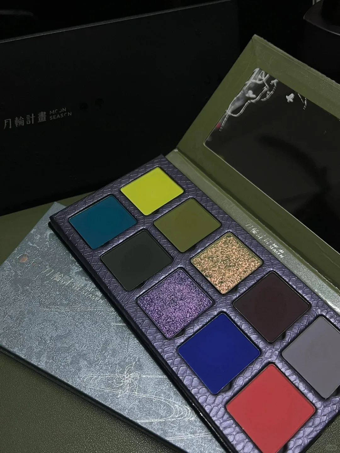 DRAMO Old Mushroom Co-name Y2K 10 ألوان ظلال عيون غير لامعة لامعة الحرباء لوحة ظلال عيون أخضر أصفر مكياج عيون