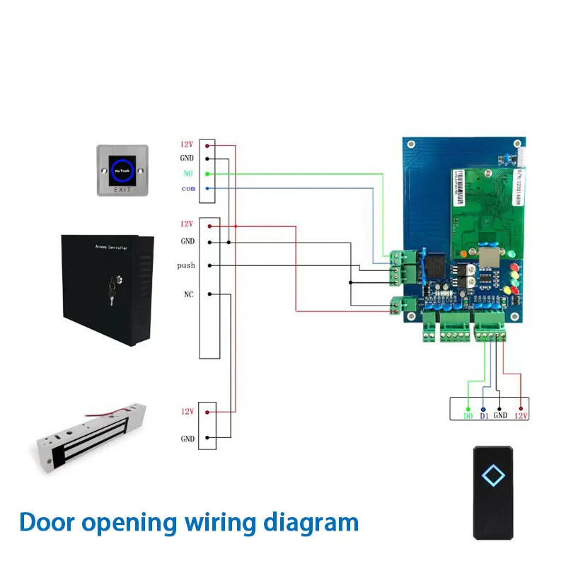 Lector de tarjetas RFID inteligente para oficina, sistema de Control de acceso, compatible con interfaz RS232 RS485, Wiegand, 26 ID, 125khz