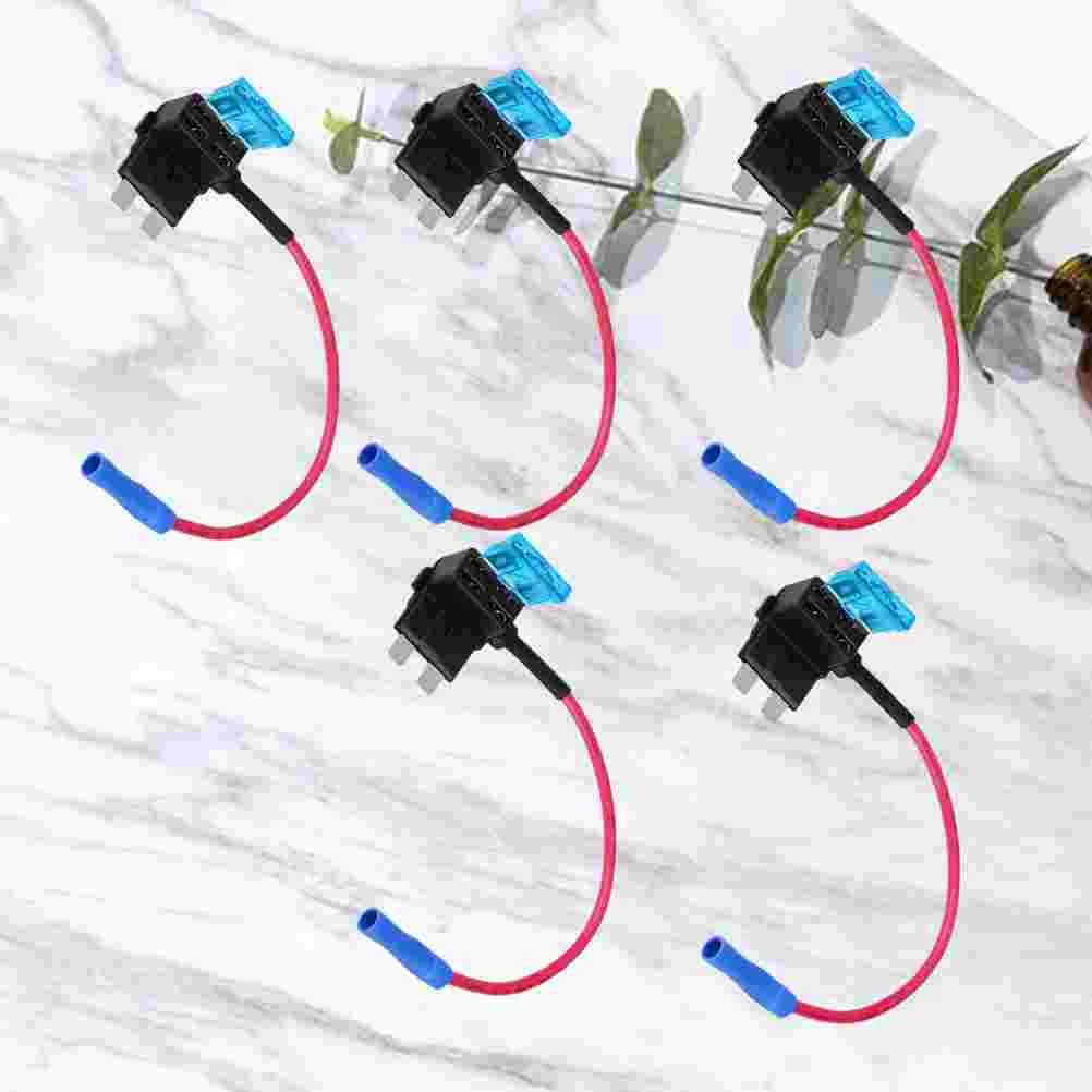 

5 PCS Fuse Wire Car Joint Circuit Connector Micro Add-a-Circuit Adapter Medium Holder