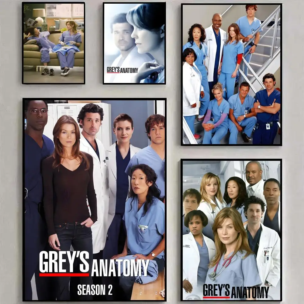G-Greys Anatomy Poster Waterproof PP Self-Adhesive,Removable Wall Decor For Bedroom Entrance Bar Cafe Ideal Gift