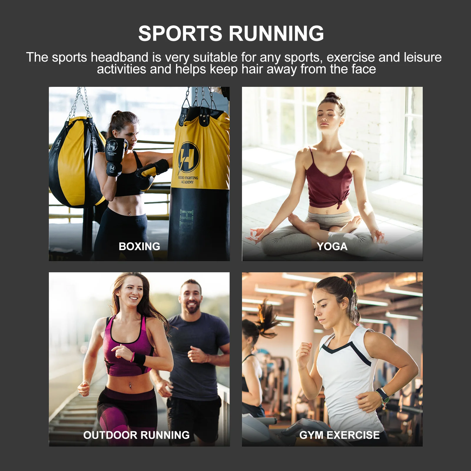 

6Pcs Colorful Slim Sports Hairbands Sweat Absorb Running Yoga Exercise Headbands Anti-Skid Flexible for Men Women