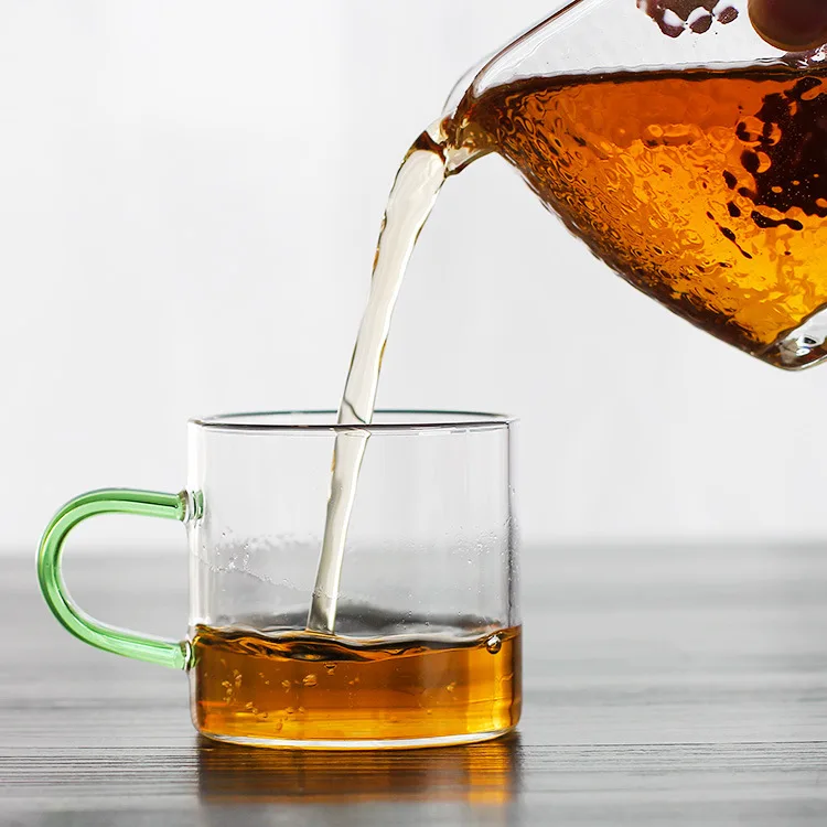 Manufacturer Wholesale Heat-Resistant With Handles, Transparent Kung Fu Tea Glass Tasting Handle Cups, Small Wine Cups