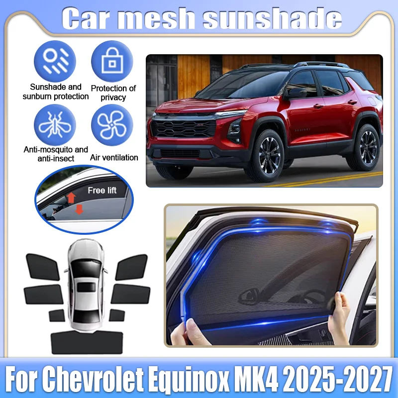 

Car Mesh Shade For Chevrolet Equinox 2025-2027 MK4 Window Sunshade Sunscreen Auto Accessorie Privacy Curtain Sun Visor Mosquitoe
