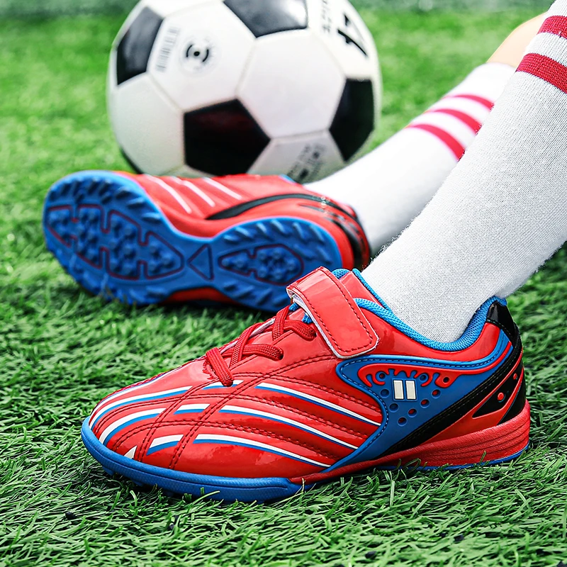 Zapatos de fútbol dorados de lujo para niños, botas de fútbol para niños, zapatillas para adolescentes, tacos para estudiantes, correr, entrenamiento al aire libre