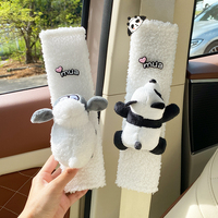 Cute Cartoon Animal Panda Sheep Car Seatbelt Cover Soft Plush Harness Cushion Auto Shoulder Strap Protector Pad for Child Kids