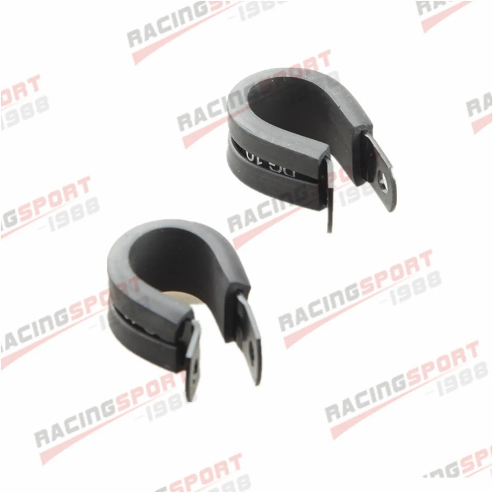 2 Stück Aluminium-Gummi-gepolsterte Klemme, Vakuum-Schlauch-P-Klemmen, ID-Größe 4,8 mm/9,5 mm/12,7 mm/15,9 mm/19,1 mm