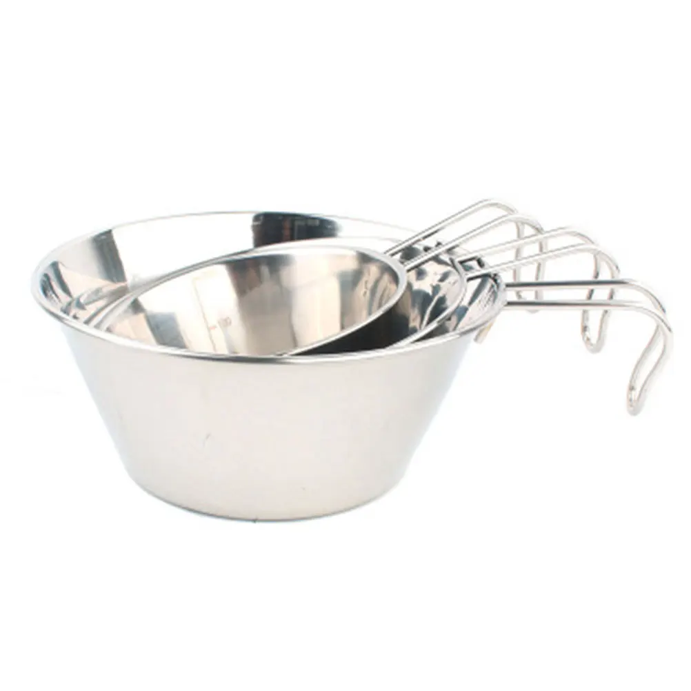 

3pcs Stainless Steel Bowl Outdoor Bowls Portable Dinner Bowl For Camping Picnic Hiking Bbq Accessories Foldable Lightweight