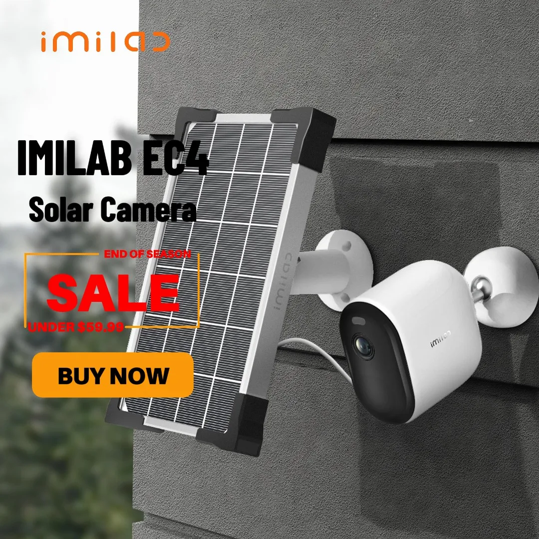 IMILAB EC4 Solar Camera Outdoor Spotlight Video Surveillance System Kit 4MP HD IP Wireless WiFi Smart Home Security CCTV Webcam