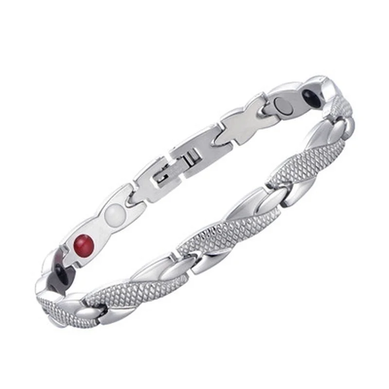 Trendy Weight Loss Energy Magnets Jewelry Energy Health Balance Twisted Magnetic Therapy Bracelet Healthcare