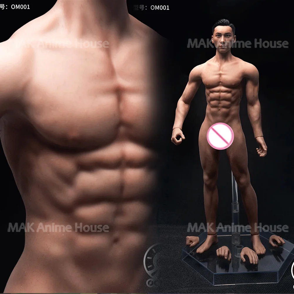 OCTPLY OM001 1/6 Schaal Super Flexibele Naadloze Realistische Spier Lichaam Model 12 "Tarwe Huid Mannelijke Action Figure Soldaat Poppen speelgoed