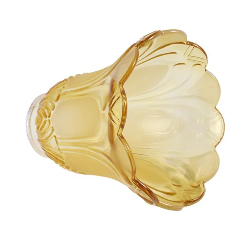 AT02-2 Piece Set Frosted And Clear Glass Ceiling Fan Chandelier Light Lamp Shade Replacements